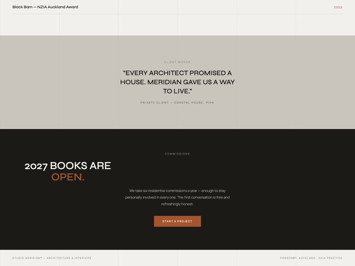 Architecture Studio website design — screen 5