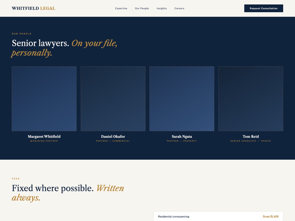 Law Firm website design — screen 3