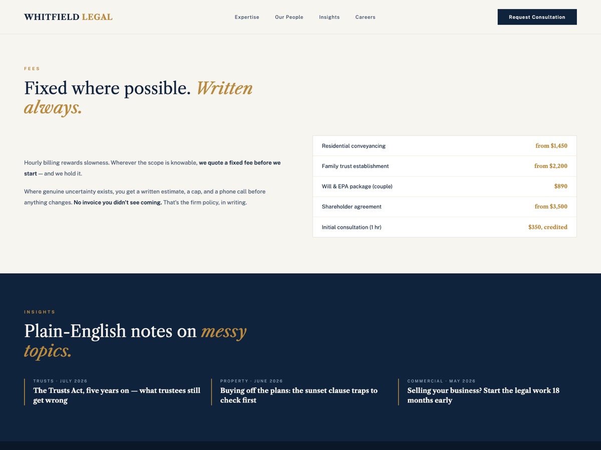 Law Firm website design — screen 4