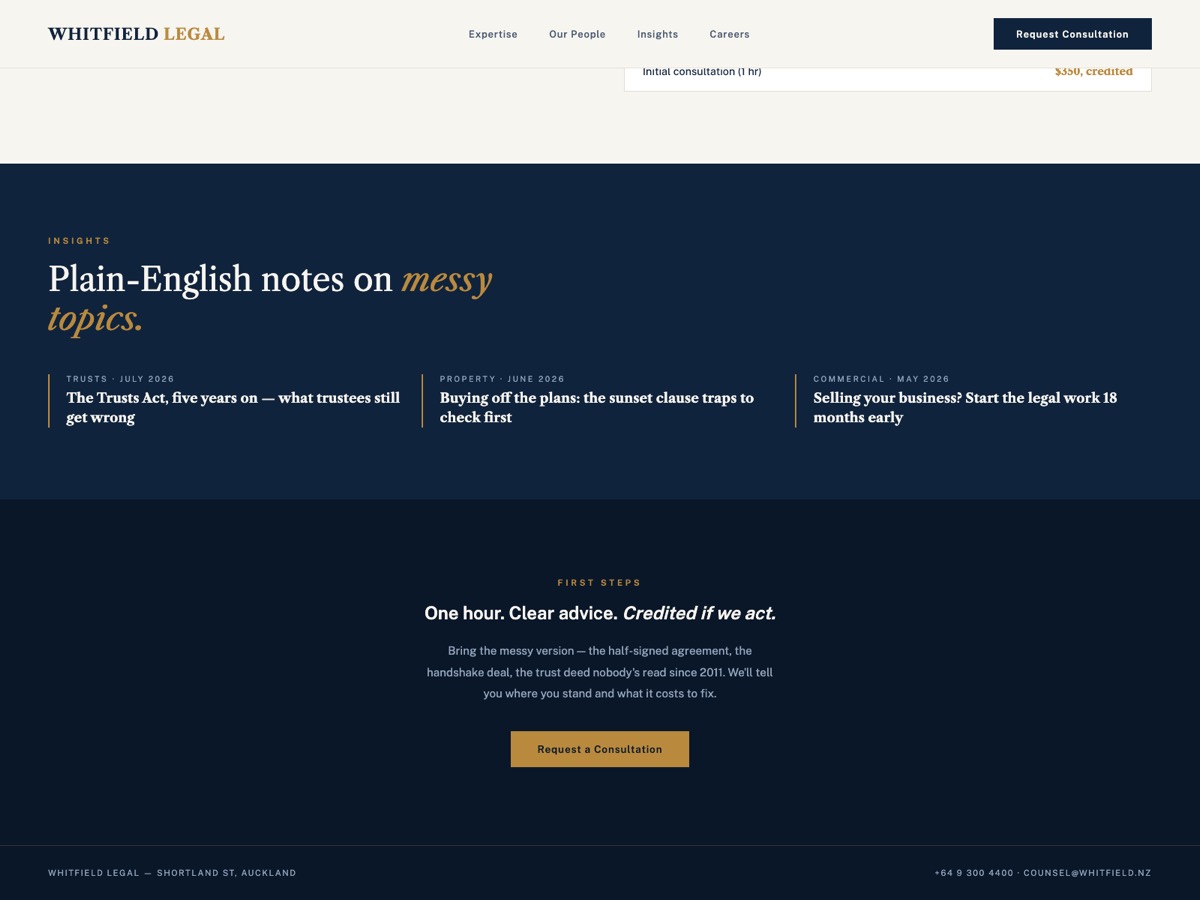 Law Firm website design — screen 6