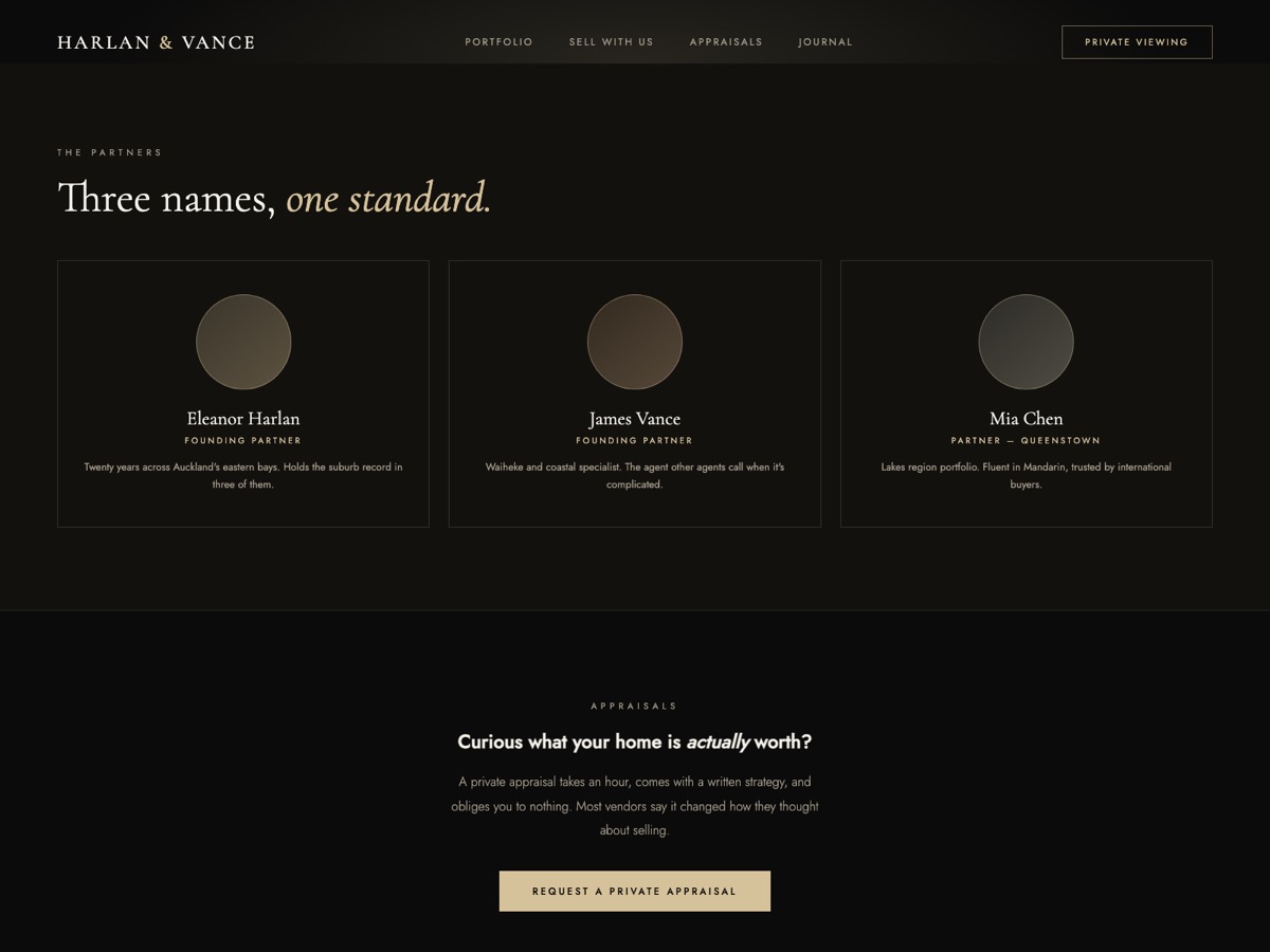 Real Estate Agency website design — screen 5