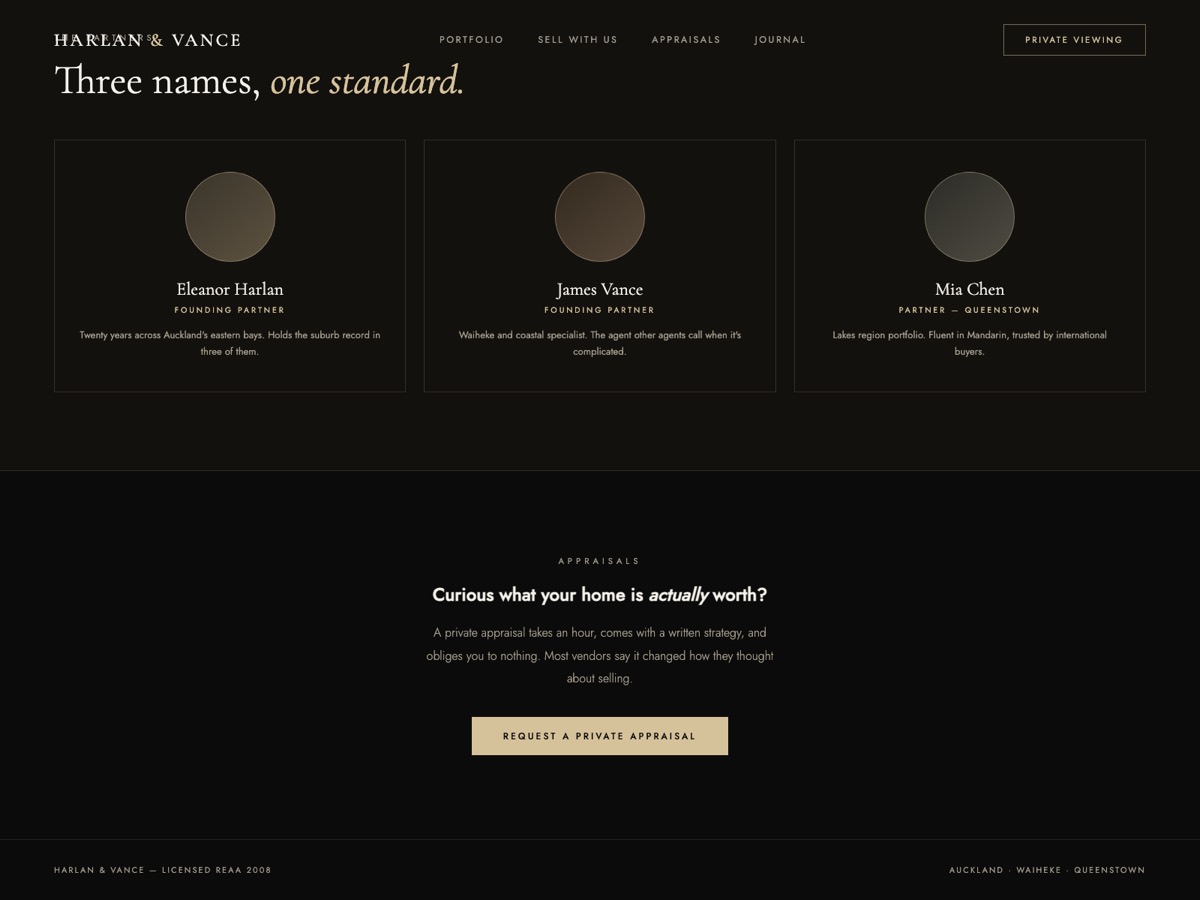Real Estate Agency website design — screen 6
