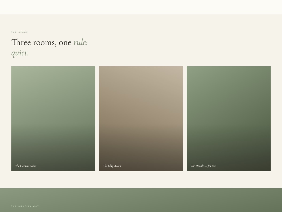 Day Spa website design — screen 3